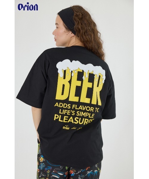 RODEO CROWNS WIDE BOWL(ロデオクラウンズワイドボウル)の「Orion BeerxRCS Pocket Beer Tシャツ(Tシャツ/カットソー・レディース・オフホワイト/ブラック/ピンク/ブルー・MEDIUM/LARGE)」の9枚目の写真