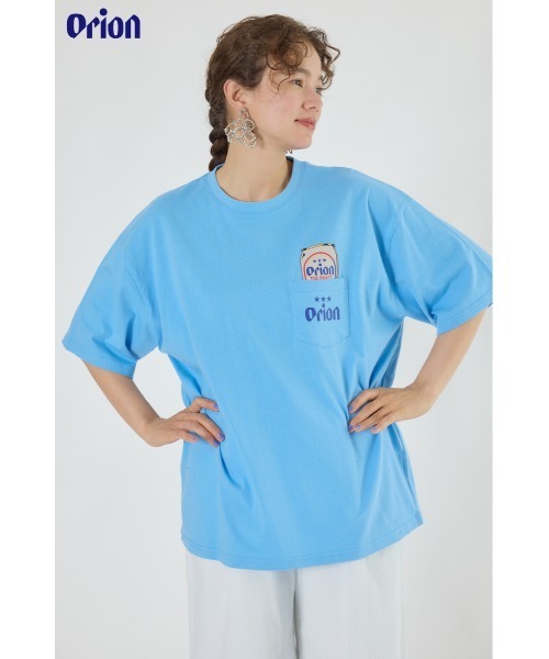 RODEO CROWNS WIDE BOWL(ロデオクラウンズワイドボウル)の「Orion BeerxRCS Pocket Beer Tシャツ(Tシャツ/カットソー・レディース・オフホワイト/ブラック/ピンク/ブルー・MEDIUM/LARGE)」の12枚目の写真