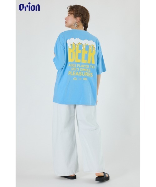 RODEO CROWNS WIDE BOWL(ロデオクラウンズワイドボウル)の「Orion BeerxRCS Pocket Beer Tシャツ(Tシャツ/カットソー・レディース・オフホワイト/ブラック/ピンク/ブルー・MEDIUM/LARGE)」の17枚目の写真