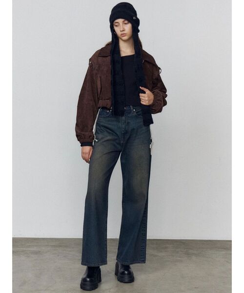 EMODA（エモダ）の「ストライプシャギー2WAYビーニー（ニットキャップ/ビーニー・レディース・グレー/ブラック・FREE）」の17枚目の写真