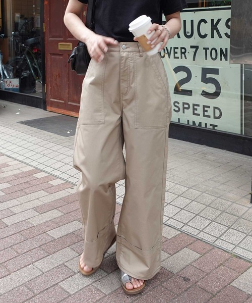 CORNERS(コーナーズ)の「裾ダブルベイカーツイルパンツ(チノパンツ・レディース・ベージュ・マルチサイズ)」の6枚目の写真