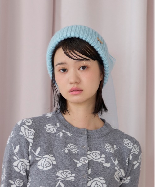 かきぶちももの　kaorinomori ニット帽 グレー kaorinomori×かきぶちももの ローサニット | 56cm～58cm(97) GRAY (03