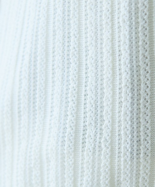 yuni（ユニ　）の「●コットン/ナイロン sheer stripes カーディガン（カーディガン/ボレロ・レディース・ホワイト/ブラック/カーキ・FREE）」の22枚目の写真