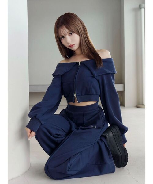 EATME（イートミー）の「【SETUP着用可】スウェットワイドパンツ（スウェットパンツ・レディース・グレー/ネイビー/ブラック・FREE）」の6枚目の写真