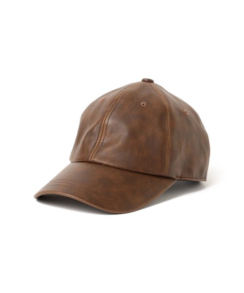 BEAMS HEART(ビームスハート)の「フェイクレザー キャップ【ユニセックス】(キャップ・メンズ・ブラウン/ブラック・ONE SIZE)」の1枚目の写真