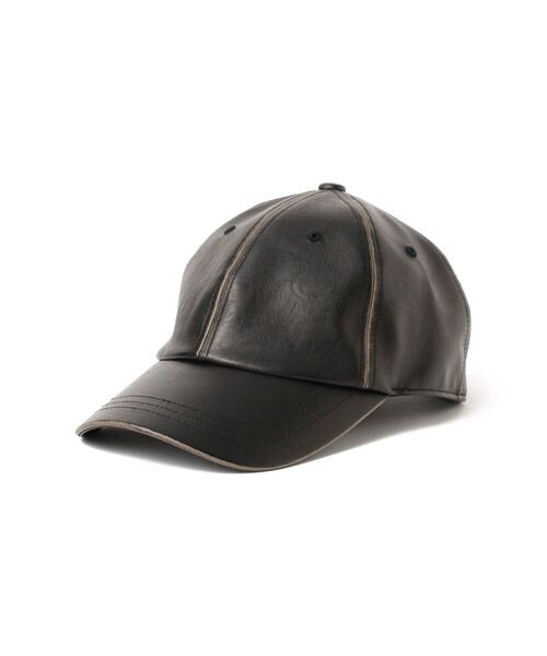 BEAMS HEART(ビームスハート)の「フェイクレザー キャップ【ユニセックス】(キャップ・メンズ・ブラウン/ブラック・ONE SIZE)」の2枚目の写真