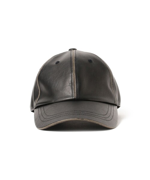 BEAMS HEART(ビームスハート)の「フェイクレザー キャップ【ユニセックス】(キャップ・メンズ・ブラウン/ブラック・ONE SIZE)」の3枚目の写真
