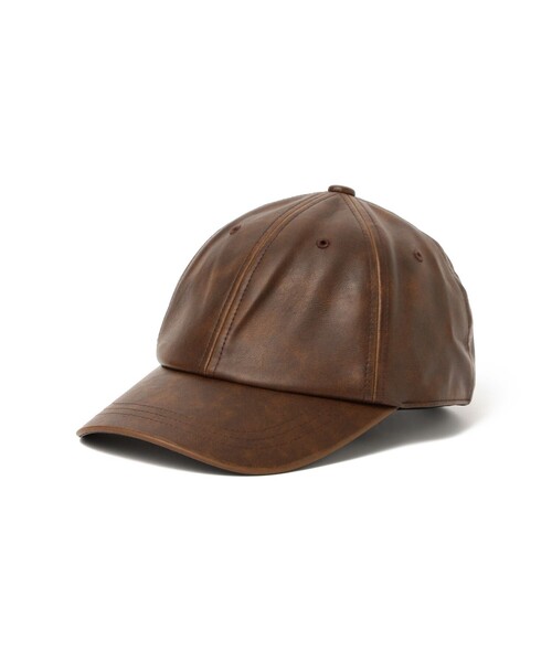 BEAMS HEART(ビームスハート)の「フェイクレザー キャップ【ユニセックス】(キャップ・メンズ・ブラウン/ブラック・ONE SIZE)」の13枚目の写真