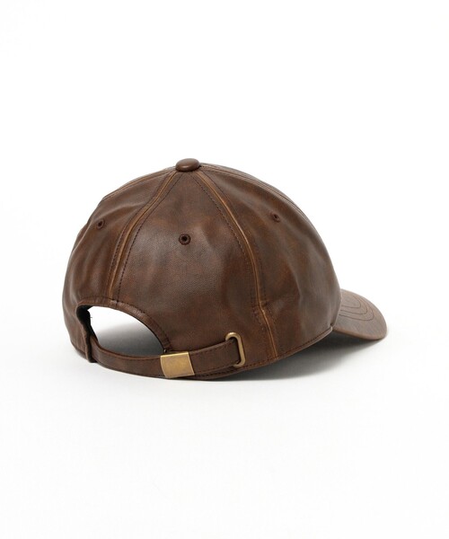 BEAMS HEART(ビームスハート)の「フェイクレザー キャップ【ユニセックス】(キャップ・メンズ・ブラウン/ブラック・ONE SIZE)」の6枚目の写真