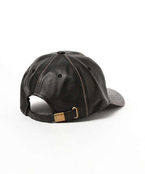 BEAMS HEART(ビームスハート)の「フェイクレザー キャップ【ユニセックス】(キャップ・メンズ・ブラウン/ブラック・ONE SIZE)」の4枚目の写真