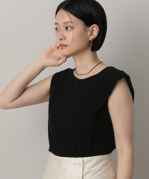 A part by(アパートバイ)の「ベロアタックスリーブノースリーブ(Tシャツ/カットソー・レディース・ブラック/グレー系その他/ボルドー・FREE)」の8枚目の写真