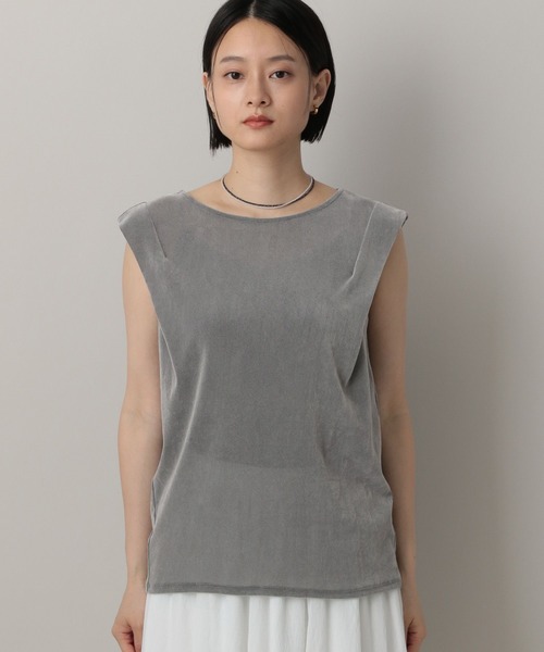 A part by(アパートバイ)の「ベロアタックスリーブノースリーブ(Tシャツ/カットソー・レディース・ブラック/グレー系その他/ボルドー・FREE)」の20枚目の写真