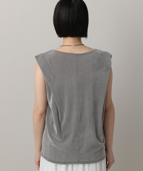 A part by(アパートバイ)の「ベロアタックスリーブノースリーブ(Tシャツ/カットソー・レディース・ブラック/グレー系その他/ボルドー・FREE)」の22枚目の写真