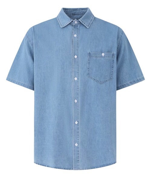 CERCA(チェルカ)の「【NOWLE】ライトオンス ポケット サマー デニム シャツ(シャツ/ブラウス・メンズ・ブルー・X-LARGE/LARGE)」の15枚目の写真