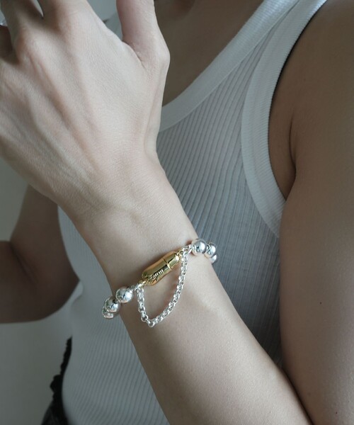 in mood（インムード）の「＜in mood＞MAGNET 8mmBALL ブレスレット（ブレスレット・レディース・シルバー・FREE）」の6枚目の写真