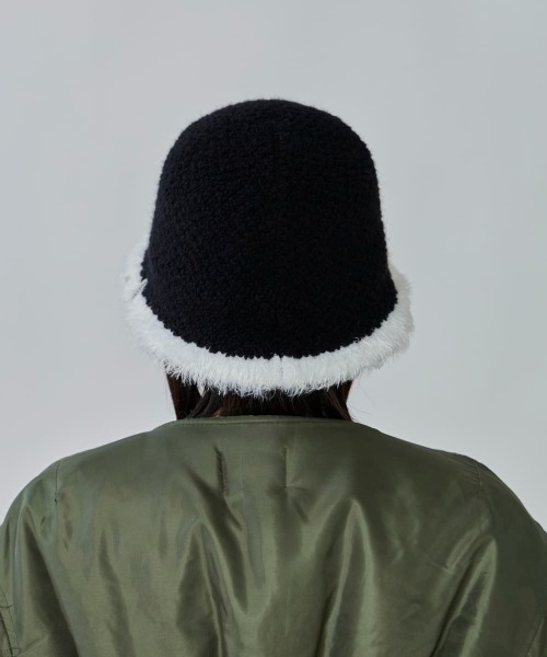 OVERRIDE(オーバーライド)の「OVERRIDE CURLY FUR RELAX HAT / オーバーライド(ハット・レディース・ブラック/ライトブルー/グレー・58cm)」の9枚目の写真