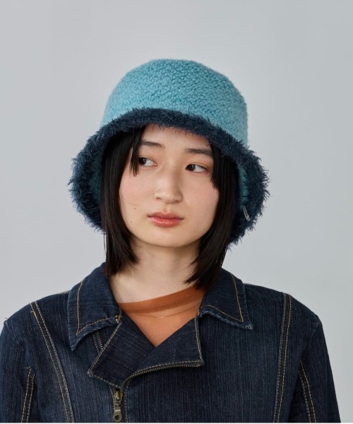 OVERRIDE(オーバーライド)の「OVERRIDE CURLY FUR RELAX HAT / オーバーライド(ハット・レディース・ブラック/ライトブルー/グレー・58cm)」の19枚目の写真