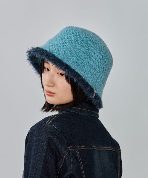 OVERRIDE(オーバーライド)の「OVERRIDE CURLY FUR RELAX HAT / オーバーライド(ハット・レディース・ブラック/ライトブルー/グレー・58cm)」の20枚目の写真
