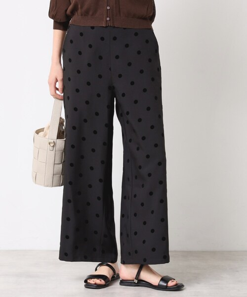 Dessin（デッサン）の「【洗える】フロッキードットパンツ（その他パンツ・レディース・ブラック系/ブラウン系その他2・00/01/02/03）」の2枚目の写真