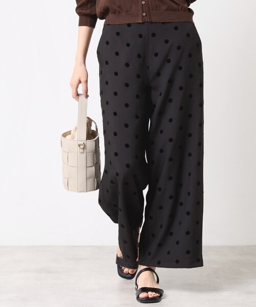 Dessin（デッサン）の「【洗える】フロッキードットパンツ（その他パンツ・レディース・ブラック系/ブラウン系その他2・00/01/02/03）」の3枚目の写真