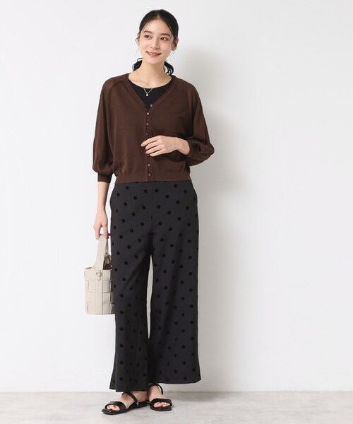 Dessin（デッサン）の「【洗える】フロッキードットパンツ（その他パンツ・レディース・ブラック系/ブラウン系その他2・00/01/02/03）」の4枚目の写真
