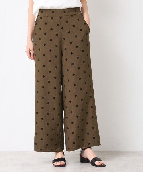 Dessin（デッサン）の「【洗える】フロッキードットパンツ（その他パンツ・レディース・ブラック系/ブラウン系その他2・00/01/02/03）」の8枚目の写真
