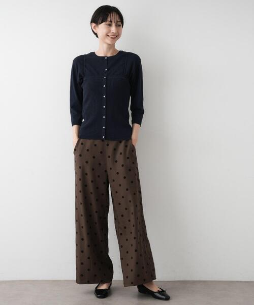 Dessin（デッサン）の「【洗える】フロッキードットパンツ（その他パンツ・レディース・ブラック系/ブラウン系その他2・00/01/02/03）」の11枚目の写真