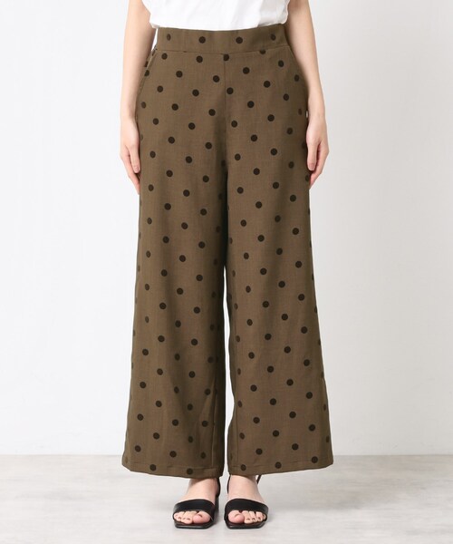 Dessin（デッサン）の「【洗える】フロッキードットパンツ（その他パンツ・レディース・ブラック系/ブラウン系その他2・00/01/02/03）」の13枚目の写真