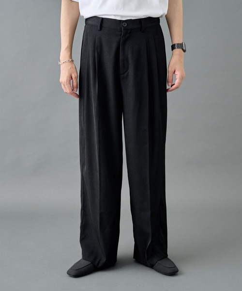 COLONY 2139（コロニートゥーワンスリーナイン）の「2タックワイドストレートスラックスパンツ（スラックス・メンズ・ブラック/グレー・LARGE/SMALL/MEDIUM）」の13枚目の写真