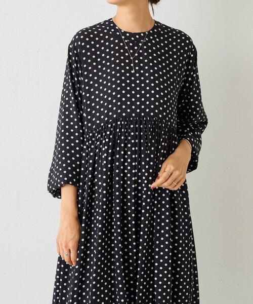 ビアズリー　ドット　ギャザー　チュニック BEARDSLEY｜ドットギャザーチュニック | Rakuten Fashion(楽天