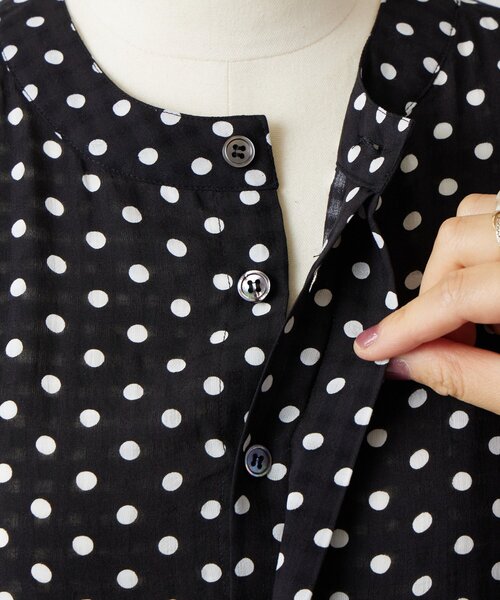 ドットギャザーチュニック（シャツ/ブラウス）｜BEARDSLEY