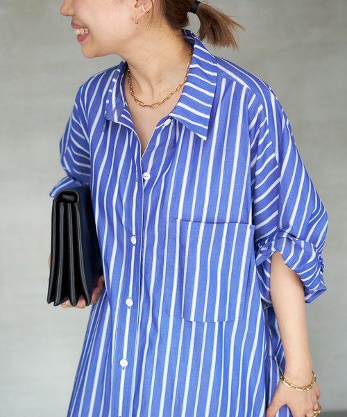 Deuxiemeclasse 【LIBERADD】LONG SHIRTDRESS LIBERADD/リベラド】LONG SHIRT DRESS（ワンピース）｜Deuxieme Classe