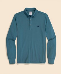 【送料込・新品タグ付き】Brooks Brothers 長袖ポロシャツ Brooks Brothers - ブルックスブラザーズ ボーダー 鹿の子 長袖