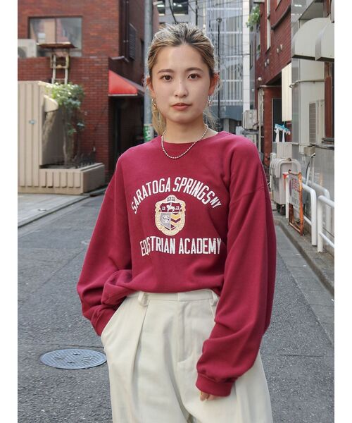 Ungrid(アングリッド)の「ヴィンテージカレッジスウェット(スウェット・レディース・チャコールグレー/ボルドー/オフホワイト/ネイビー・MEDIUM/SMALL)」の13枚目の写真