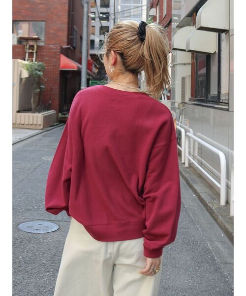 Ungrid(アングリッド)の「ヴィンテージカレッジスウェット(スウェット・レディース・チャコールグレー/ボルドー/オフホワイト/ネイビー・MEDIUM/SMALL)」の15枚目の写真