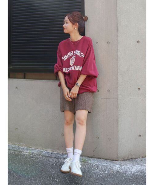 Ungrid(アングリッド)の「ヴィンテージカレッジスウェット(スウェット・レディース・チャコールグレー/ボルドー/オフホワイト/ネイビー・MEDIUM/SMALL)」の19枚目の写真