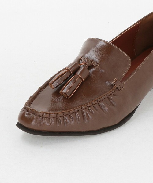 green label relaxing（グリーンレーベルリラクシング）の「リンクル タッセル ローファー（ローファー・レディース・ブラック/ブラウン系・24.5cm/23.5cm/25cm/23cm/22.5cm/24cm）」の11枚目の写真