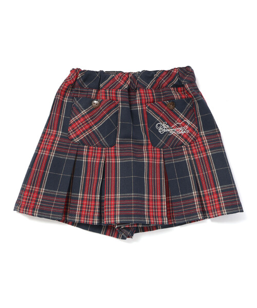 SLAP SLIP（スラップスリップ）の「【お揃い】チェック前ポケットタックスカパン(90~130cm)（スカート・キッズ・ブルー系その他2/ブラウン系その他/ブラック系その他・90cm/100cm/130cm/120cm/110cm）」の9枚目の写真