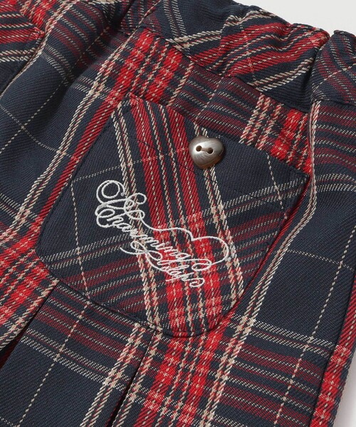 SLAP SLIP（スラップスリップ）の「【お揃い】チェック前ポケットタックスカパン(90~130cm)（スカート・キッズ・ブルー系その他2/ブラウン系その他/ブラック系その他・90cm/100cm/130cm/120cm/110cm）」の11枚目の写真