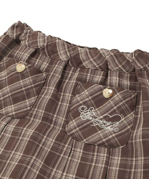 SLAP SLIP（スラップスリップ）の「【お揃い】チェック前ポケットタックスカパン(90~130cm)（スカート・キッズ・ブルー系その他2/ブラウン系その他/ブラック系その他・90cm/100cm/130cm/120cm/110cm）」の14枚目の写真