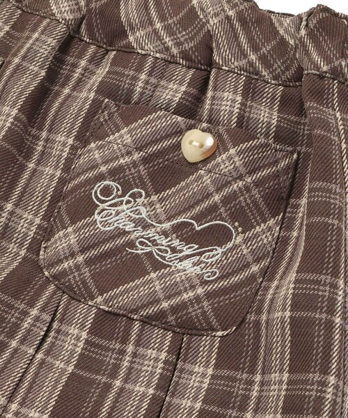 SLAP SLIP（スラップスリップ）の「【お揃い】チェック前ポケットタックスカパン(90~130cm)（スカート・キッズ・ブルー系その他2/ブラウン系その他/ブラック系その他・90cm/100cm/130cm/120cm/110cm）」の15枚目の写真