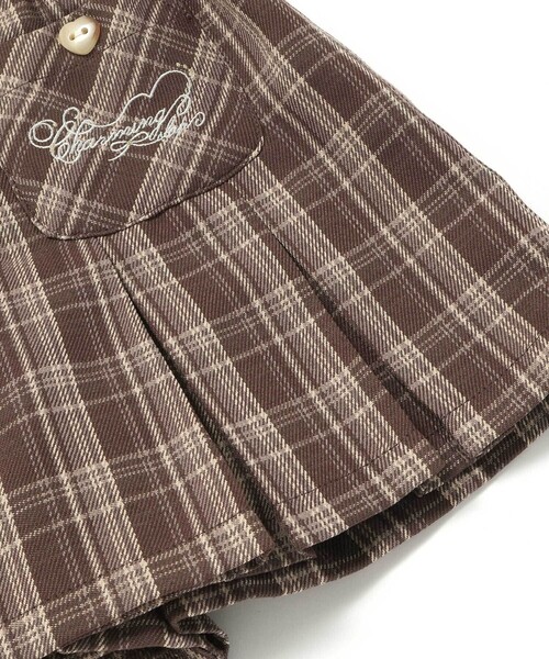 SLAP SLIP（スラップスリップ）の「【お揃い】チェック前ポケットタックスカパン(90~130cm)（スカート・キッズ・ブルー系その他2/ブラウン系その他/ブラック系その他・90cm/100cm/130cm/120cm/110cm）」の16枚目の写真