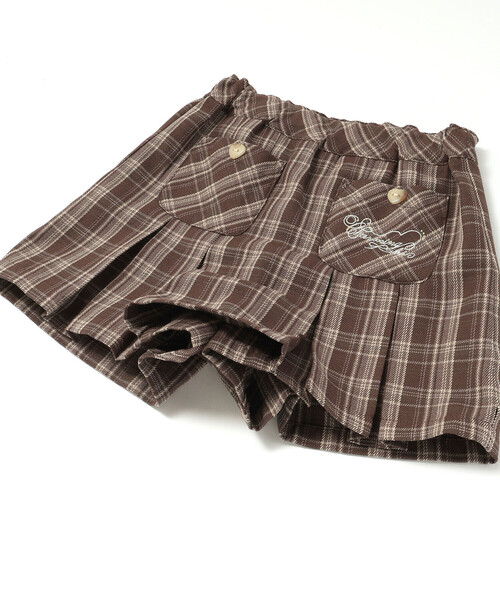 SLAP SLIP（スラップスリップ）の「【お揃い】チェック前ポケットタックスカパン(90~130cm)（スカート・キッズ・ブルー系その他2/ブラウン系その他/ブラック系その他・90cm/100cm/130cm/120cm/110cm）」の18枚目の写真
