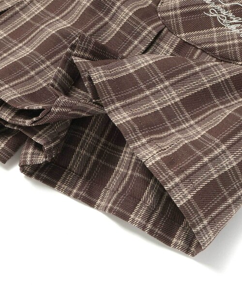 SLAP SLIP（スラップスリップ）の「【お揃い】チェック前ポケットタックスカパン(90~130cm)（スカート・キッズ・ブルー系その他2/ブラウン系その他/ブラック系その他・90cm/100cm/130cm/120cm/110cm）」の19枚目の写真