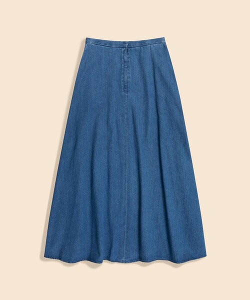 BROOKS BROTHERS(ブルックスブラザーズ)の「【Double B Collection】 コットン デニム BBロゴ フレアスカート(デニムスカート・レディース・ライトブルー・0/2/4/6/8)」の3枚目の写真