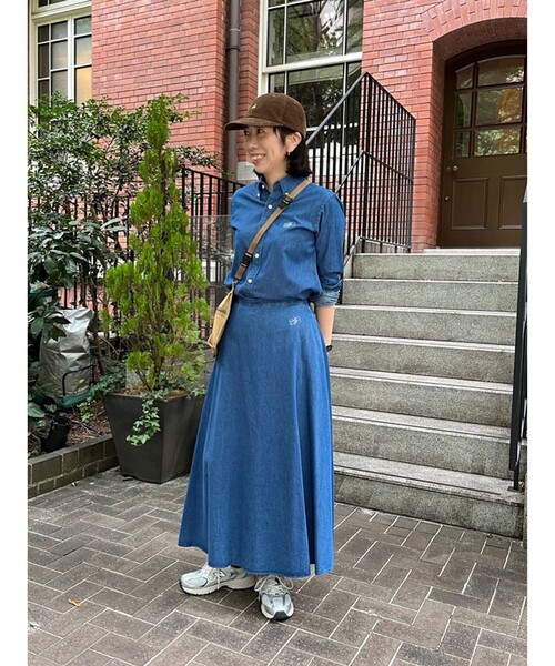 BROOKS BROTHERS(ブルックスブラザーズ)の「【Double B Collection】 コットン デニム BBロゴ フレアスカート(デニムスカート・レディース・ライトブルー・0/2/4/6/8)」の6枚目の写真