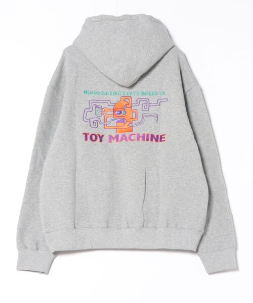 TOY　MACHINE（トイ　マシーン）の「TOY MACHINE/トイマシーン フルジップパーカー バックプリント MTMFFSW7（パーカー・メンズ・杢グレー/ブラック・XL/L/M）」の15枚目の写真