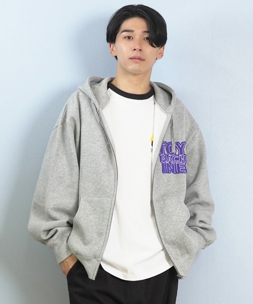 TOY　MACHINE（トイ　マシーン）の「TOY MACHINE/トイマシーン フルジップパーカー バックプリント MTMFFSW7（パーカー・メンズ・杢グレー/ブラック・XL/L/M）」の9枚目の写真