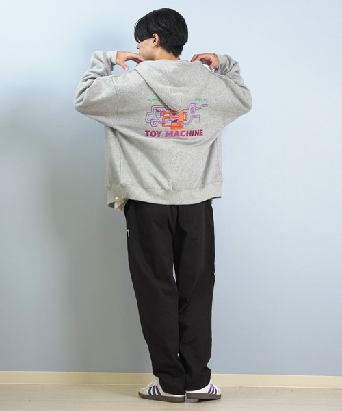 TOY　MACHINE（トイ　マシーン）の「TOY MACHINE/トイマシーン フルジップパーカー バックプリント MTMFFSW7（パーカー・メンズ・杢グレー/ブラック・XL/L/M）」の12枚目の写真
