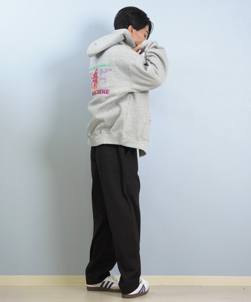TOY　MACHINE（トイ　マシーン）の「TOY MACHINE/トイマシーン フルジップパーカー バックプリント MTMFFSW7（パーカー・メンズ・杢グレー/ブラック・XL/L/M）」の13枚目の写真